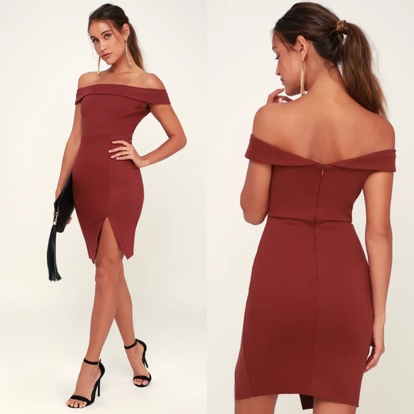 Lulus Dresses & Skirts - Lulu's Way Of Love Off the Shoulder Bodycon Dress